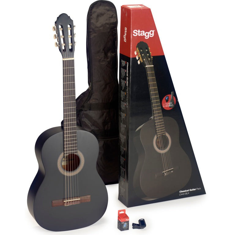 C440MBLKPACK 4/4 Linden Class.Guit./Pack