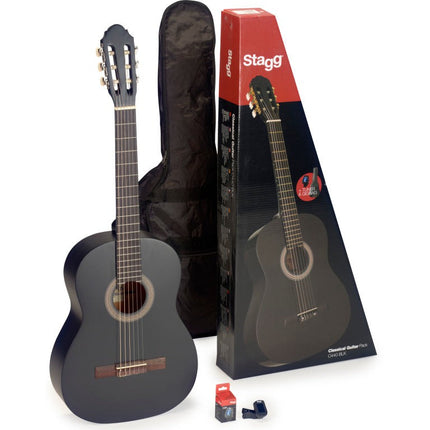 C440MBLKPACK 4/4 Linden Class.Guit./Pack