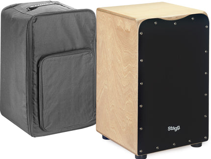 CAJ-50M-BK Medium Sized Black Cajon+Bag