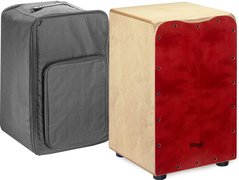 CAJ-50M-RD Medium Sized Red Cajon+Bag