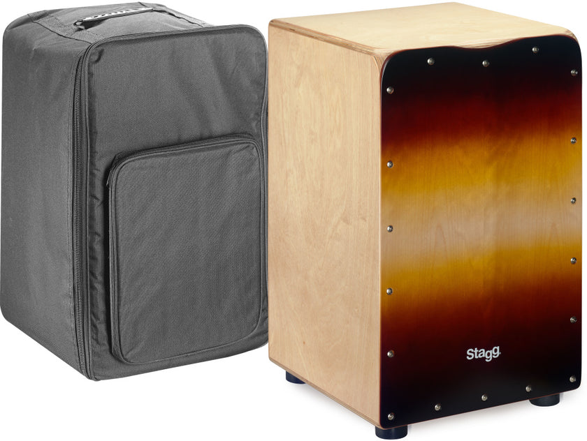 CAJ-50M-SB Medium Sized Sunbrst Cajon+Bag