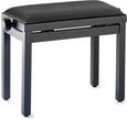 PB39BKMVBK Black Pianobench Mat+Velvettop