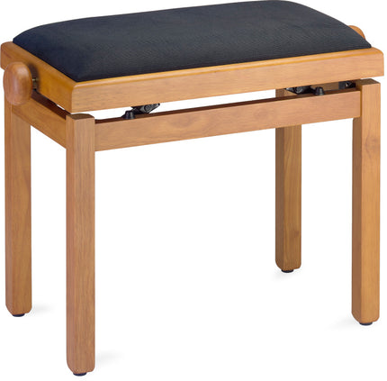 PB39OAKMVBK Oak Pianobench Mat+Bk Velv Top
