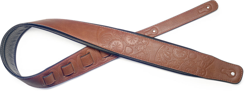 SPFL30MEXBRW Pad.Leath-Style Mex Skul- Brwn