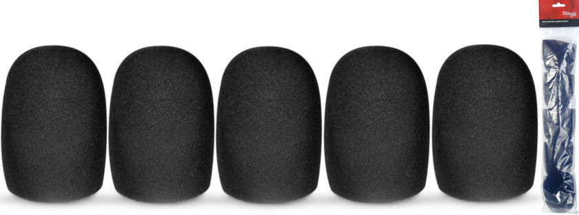 WS-S49/B5 5 Blk Mic Windscreens-O.D 49Mm