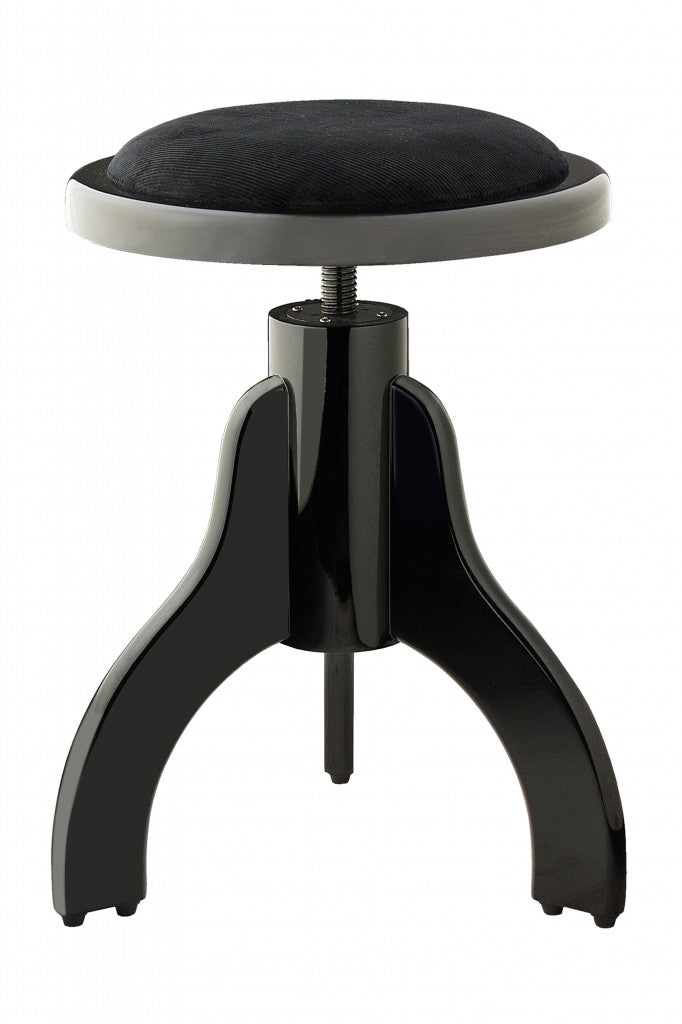 PS35BKMVBK Black Matt Pianostool Black Velvet