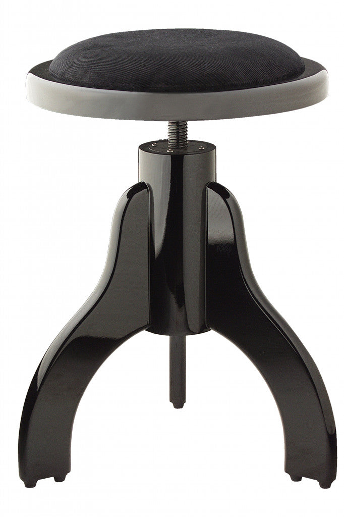 PS35BKPVBK Black Pianostool Black Velvet