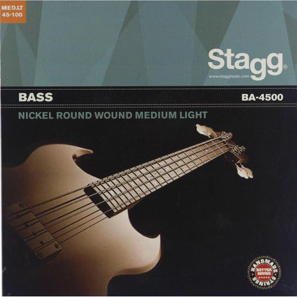 BA-4505 4-Str Bass Set/Ni Rnd Wd/Med