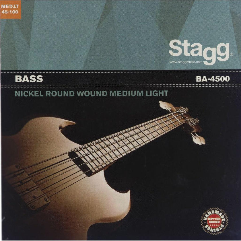 BA-4500 4-Str Bass Set/Ni Rnd Wd/Md.Lt