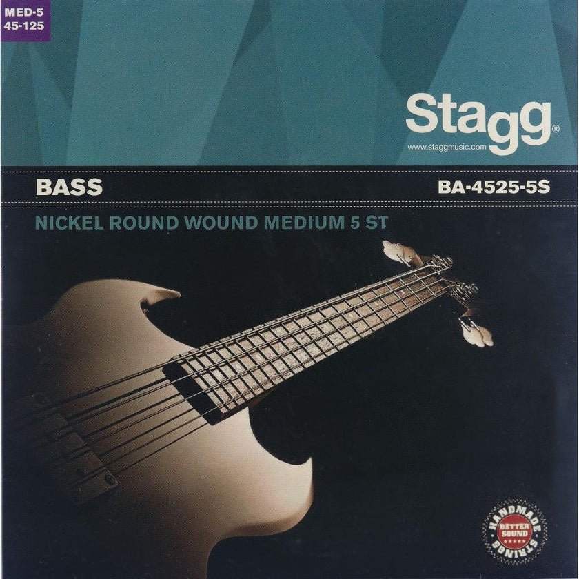 BA-4525-5S 5-Str Bass Set/Ni Rnd Wd/Med