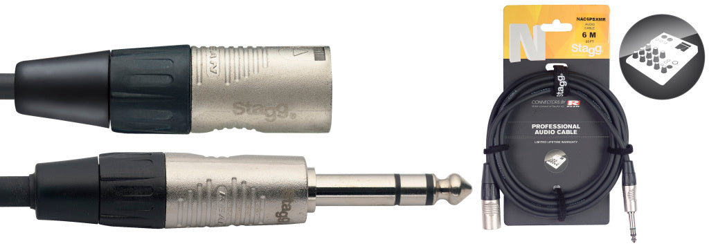 NAC6PSXMR 6M/20F Audio Cbl Xlrm-St Pl Dl