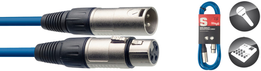 SMC3CBL 3M/10F Blue Mike Cbl Xlrf-Xlrm