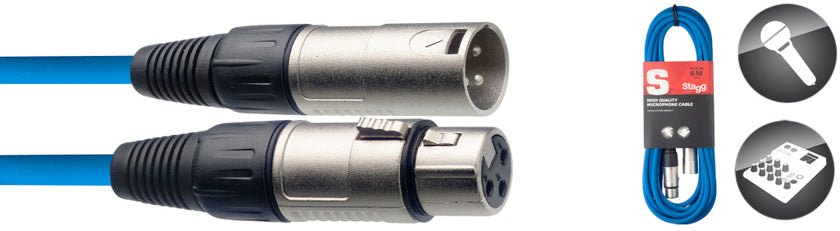 SMC6CBL 6M/20F Blue Mike Cbl Xlrf-Xlrm