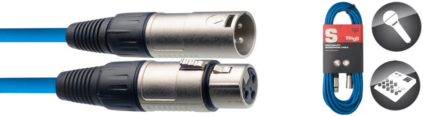 SMC10CBL 10M/33F Blue Mic Cbl Xlrf-Xlrm