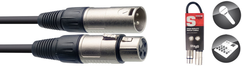 SMC030 30Cm/1Ft Mike Cable Xlrf-Xlrm