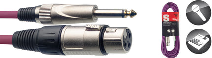 SMC6XPCPP 6M/20F Purple Miccbl Xlrf-Plug