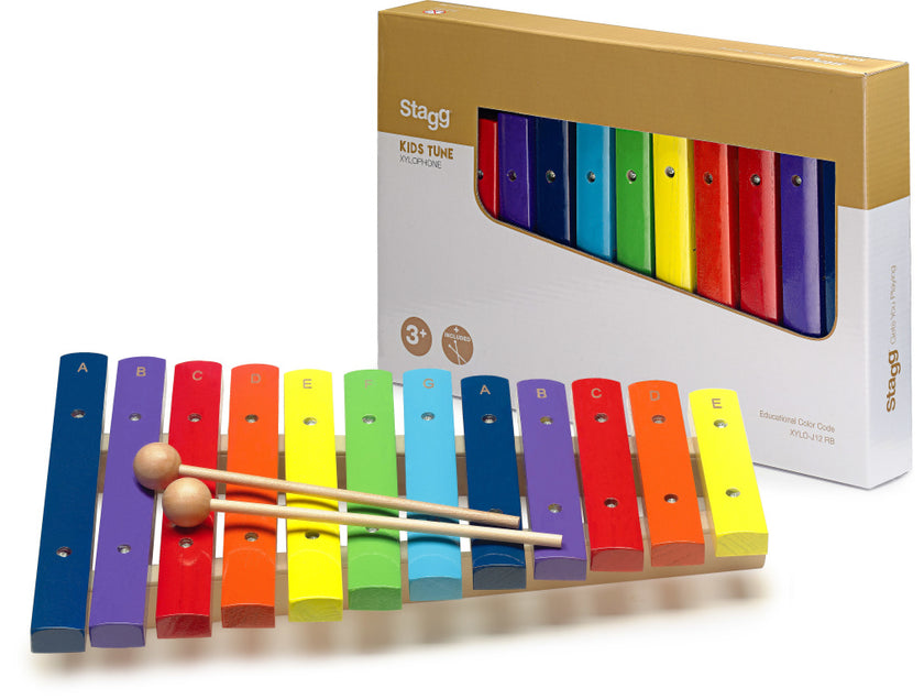 XYLO-J12RB Xylophone 12Keys Rainbow Color
