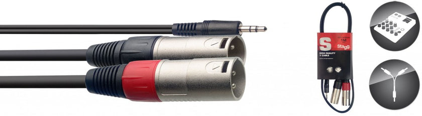 SYC1/MPSB2XM 1M/3F Split Minist.Plug -2Xlrm