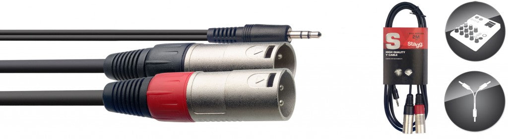 SYC2/MPSB2XM 2M/6F Split Minist.Plug -2Xlrm
