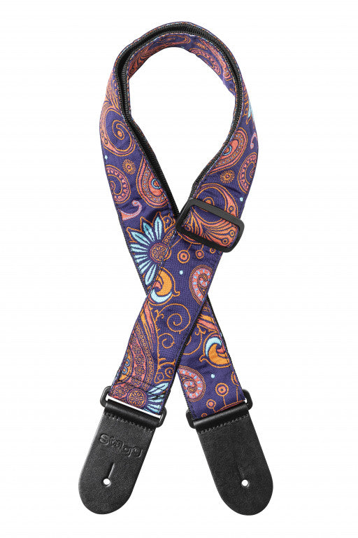 SWO-PSLY2ORA Woven Strap Paisley2 Orange