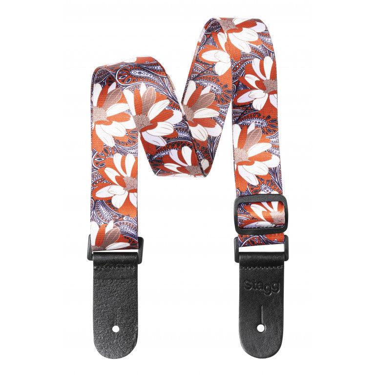 STEUKEFLOWORA Terylen Uke Strap Flower Orang