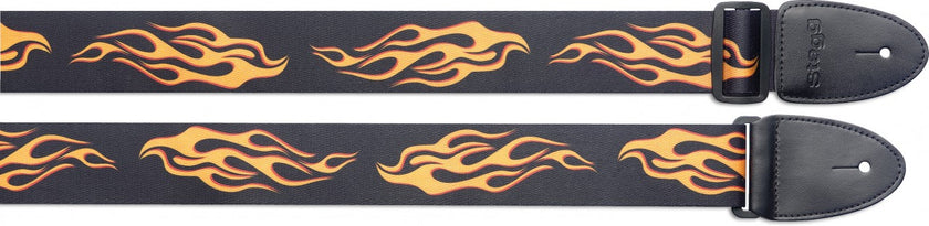Terylene Guit Strap/Flame