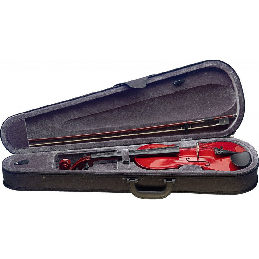 VN4/4-TR 4/4 Violin Solid Maple/Soft case Trans Red