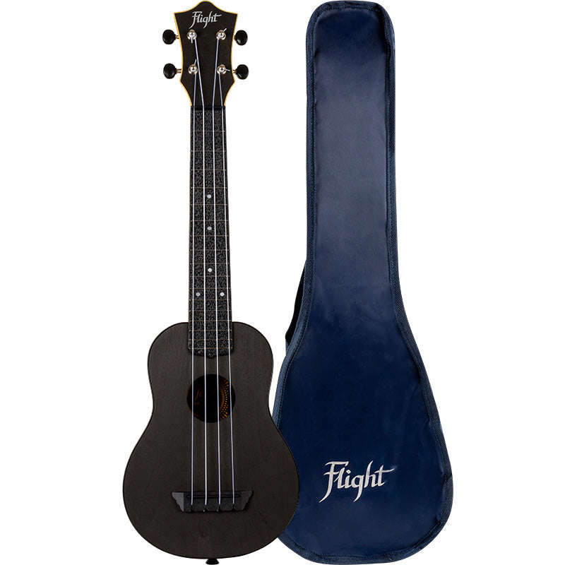Flight TUSL-35 BK  Travel Soprano Longneck Black