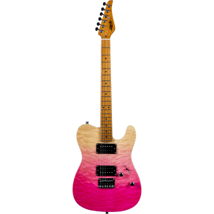 Jet Guitars JT-450  Quilted  Trans pink