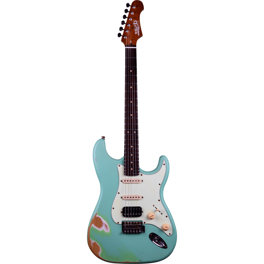 Jet Guitars JS-400 See F Green Distressed