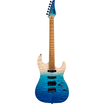 Jet Guitars JS-1000 Quilted  Trans Blue