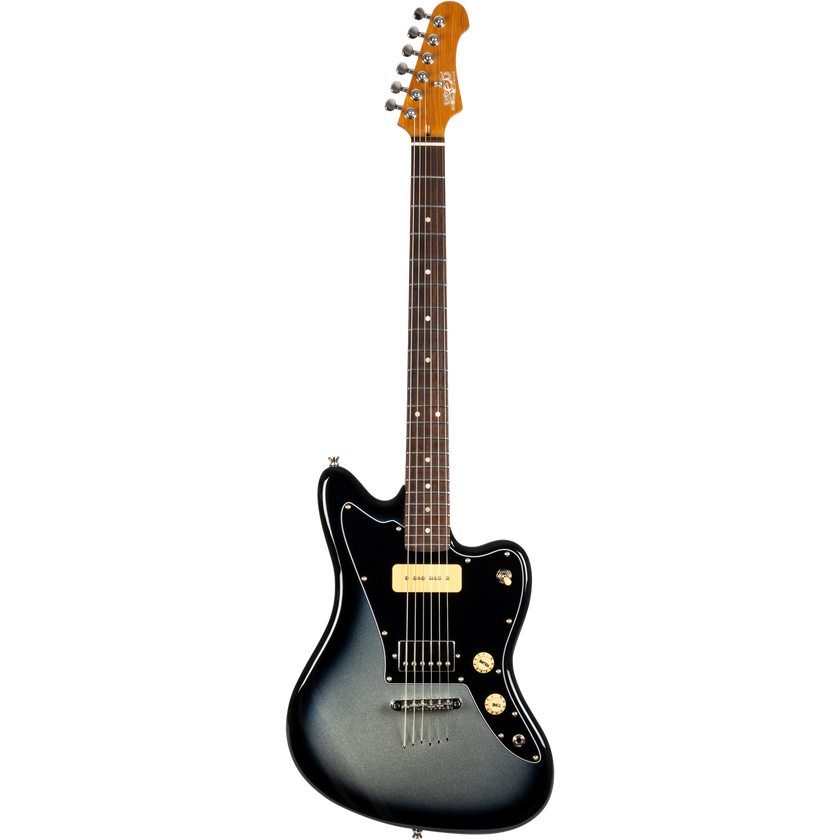 Jet Guitars JJ-350 Baritone Moonburst Silver