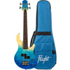 Flight MINI BASS TBL Electric solid body Trans Blue