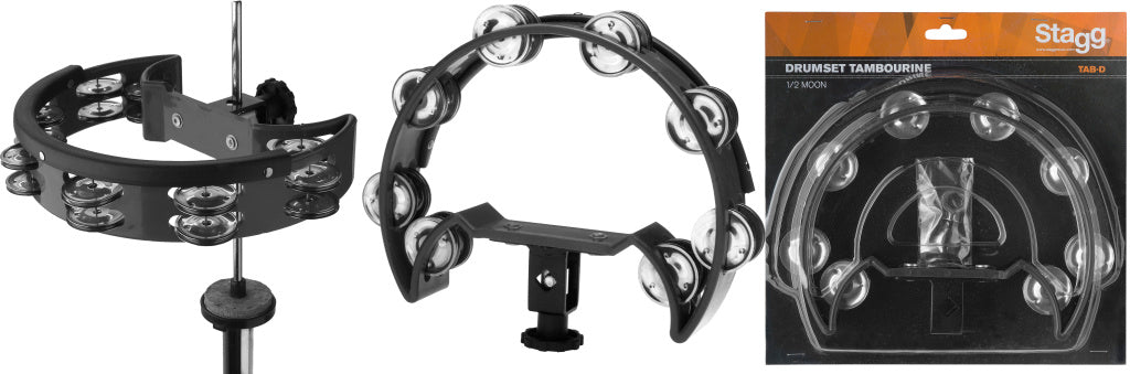 TAB-DBK 1/2 Moon Drumset Tamb,Black