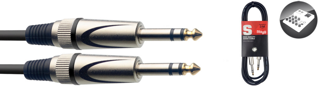 SAC1PSDL 1M/3FT AUDIO CBL DLX STER.PLUG