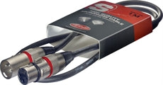 SMC1RD 1M/3FT MIKE CBL XLRf-XLRm/RED