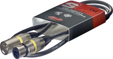 SMC1YW 1M/3FT MIKE CBL XLRf-XLRm/YEL