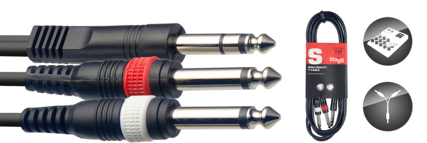 SYC1/PS2PE 1M/3FT SPLIT MLD ST.PLUG-2PLUG