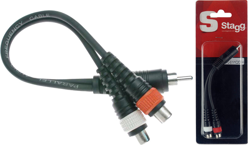 YC-01/1C2CFH 1Xrca M Plug/2Xrca F Plug-0,1M