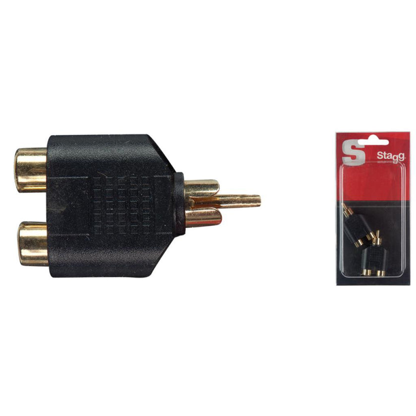 AC-2CFCMH 2 Dual Female Rca/M Rca Adapt