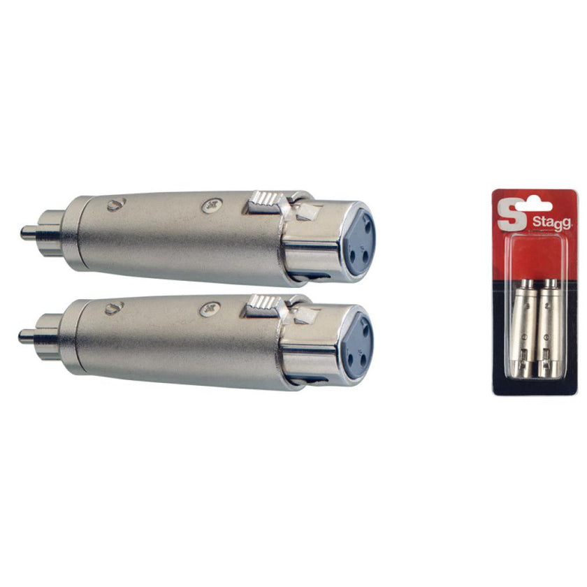 AC-XFCMH 2 Fem Xlr /Male Rca Adapt.-Met