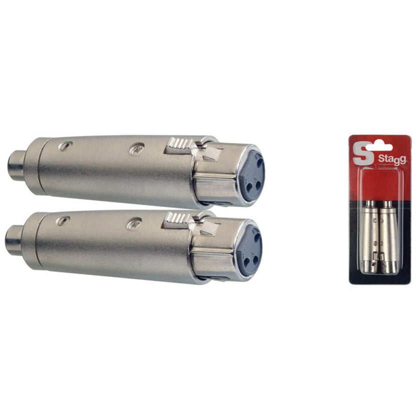 AC-XFCFH 2 Fem. Xlr/Fem. Rca Adapt.-Met