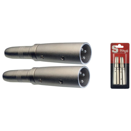 AC-XMPFH 2 Xlr Male/Jack Fem Adapt.-Met