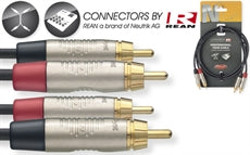 NTC2CR 2M/6FT TWIN CBL RCAm-RCAm DLX