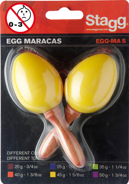 EGG-MAS/YW 2Pc Egg Maracas Small 45gr Yw