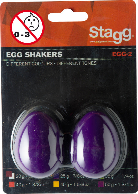 EGG-2PP 2Pc Egg Shakers/ 7/8Oz/Purple