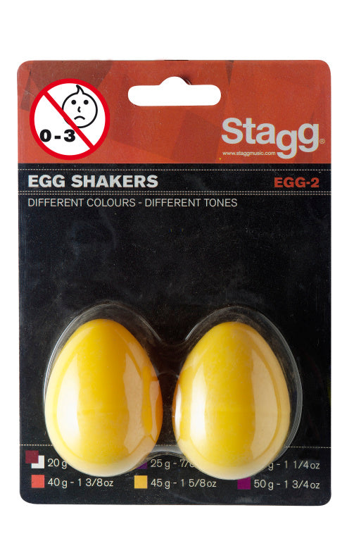 EGG-2YW 2Pc Egg Shakers/1 5/8Oz/Yellow