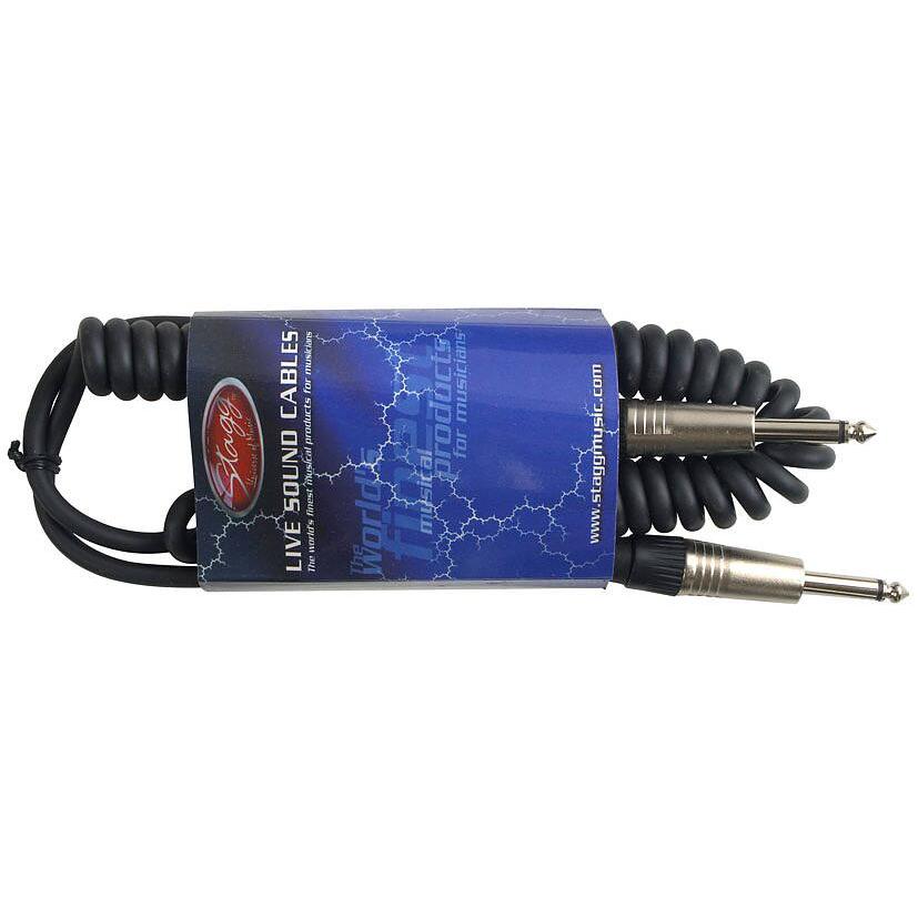 GCC-3H Gitarrkabel Stagg Spriralkabel 3 meter