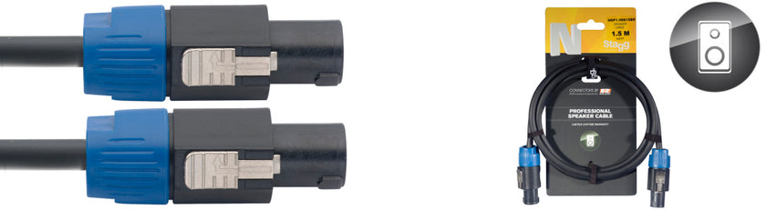 NSP3SS15BR 3M/10F-1,5 Cbl Sp-Sp 4P/2W Dlx