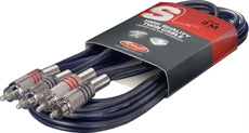 STC3C 3M/10FT TWIN CABLE RCAm-RCAm